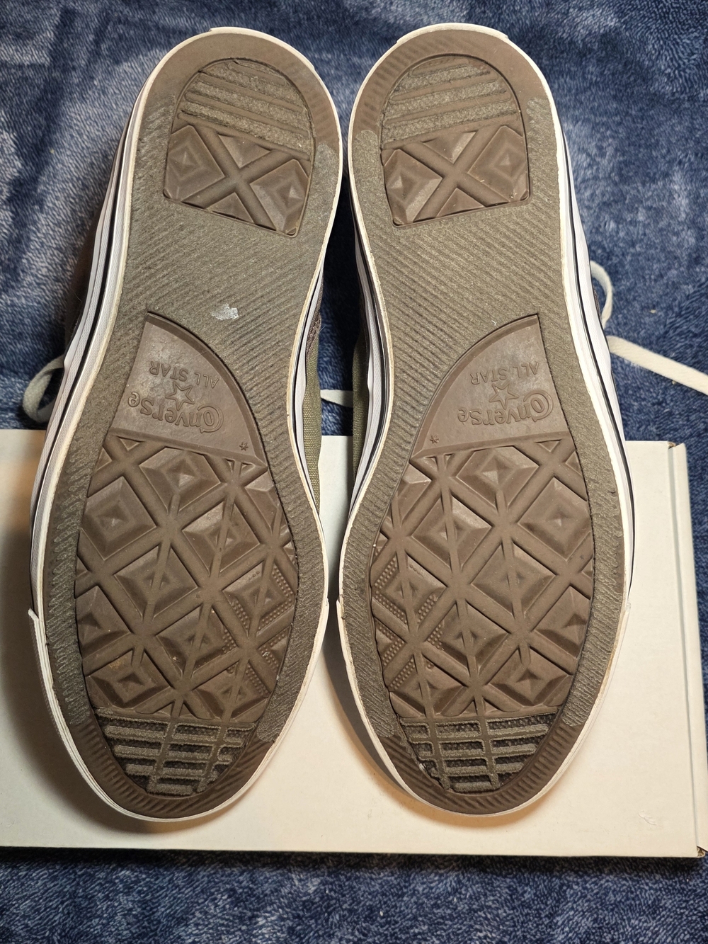 Converse Olive and Brown High-Top Canvas Sneakers "Vintage Cargo" - Picture 6 of 7